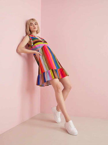 Hanky Dress - Kaleidoscope Stripe