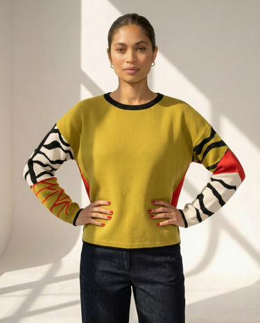 Reversible Jumper - Chartreuse & Tangerine