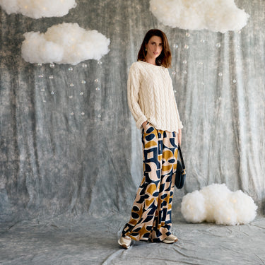 Classic Cable Pullover - Ecru