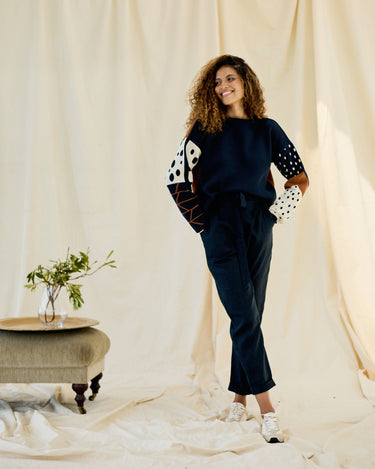 Reversible Jumper- Navy and Toffee