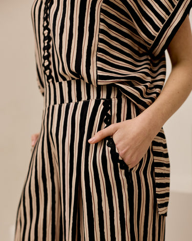 Peacock Pants - Black Stripe
