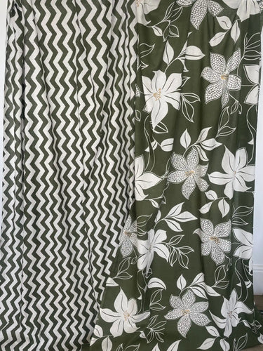 Party Dress - Green Floral Combo
