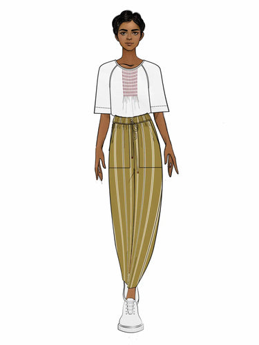 Pinned Top - White Linen