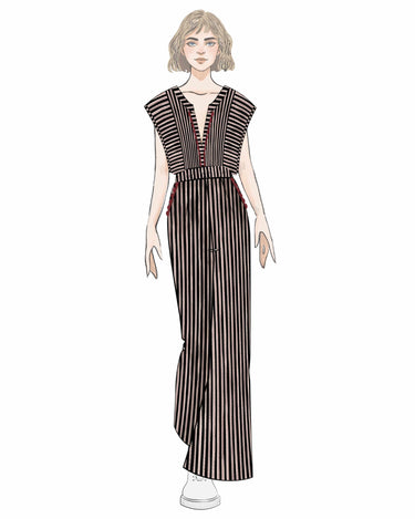 Peacock Pants - Black Stripe