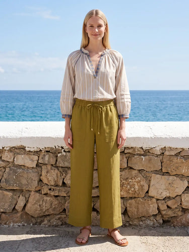 Caroline Blouse - Stone Stripe Combo