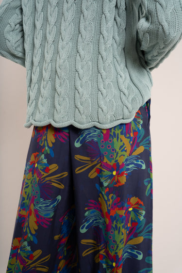 Classic Cable Pullover - Duck Egg