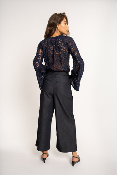 Lacy Lux Top - Navy
