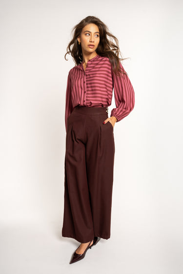 Long Culottes - Dark Burgundy
