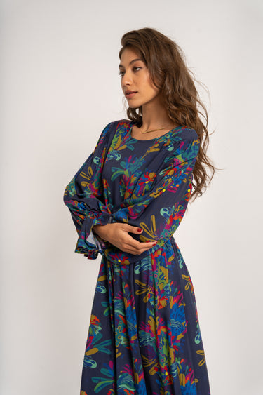 Jonny Dress - Navy Floral