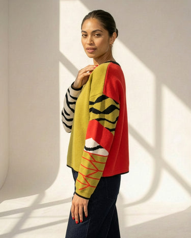 Reversible Jumper - Chartreuse & Tangerine