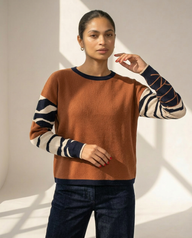 Reversible Jumper - Navy and Toffee