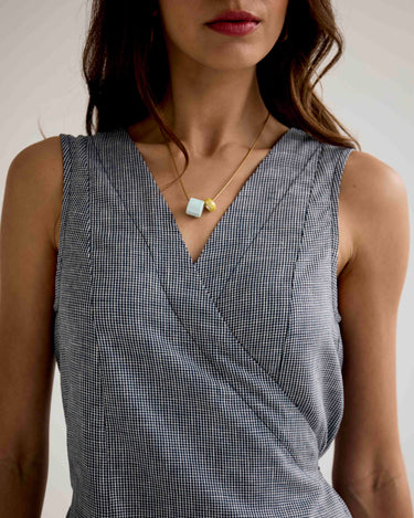 Wrap Gilet - Black Linen