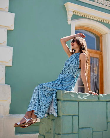 Halter Dress - Blue Stars