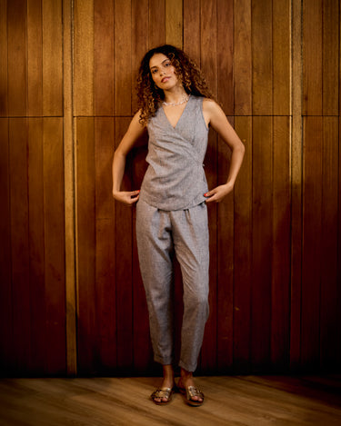 Kirstin Pants - Navy Check  SS2026/27