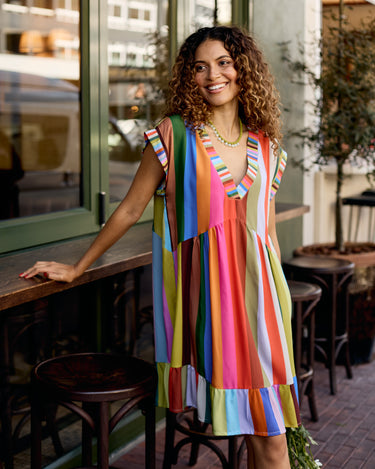 Hanky Dress - Kaleidoscope Stripe
