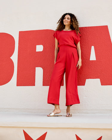 Peacock Pants - Red
