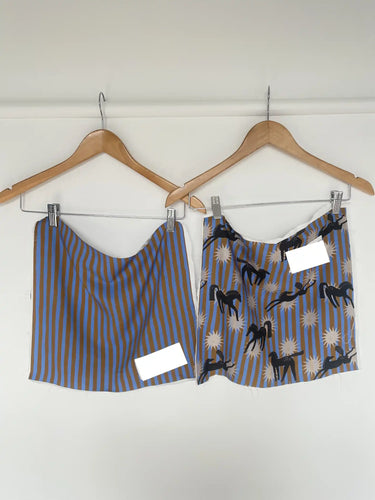 Party Dress - Black Horses & Stripes Combo