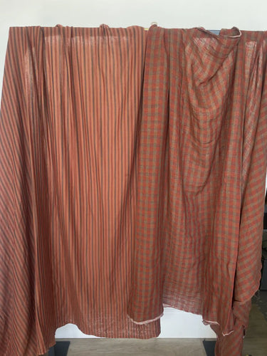 Caroline Dress - Tan Coral Gingham Combo