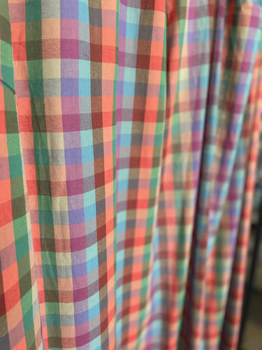 Caroline Dress - Multi Colour Check