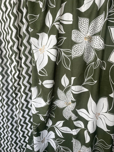 Party Dress - Green Floral Combo