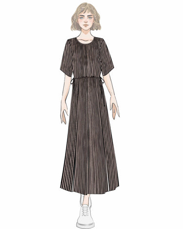 Muse Dress - Black Stripe