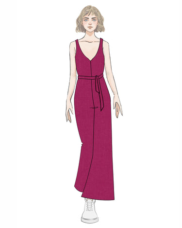 Palazzo Jumpsuit - Cerise