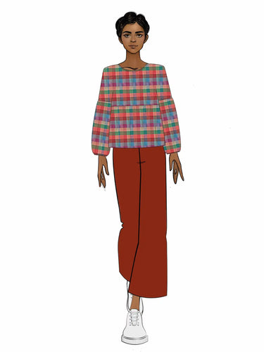 Cove Top - Multi Colour Check