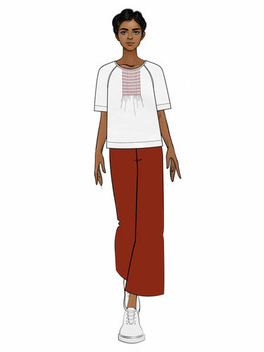 Pinned Top - White Linen